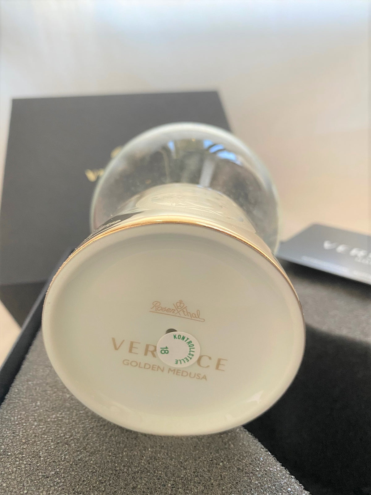 Versace 2020 Christmas gold medusa glass snow globe