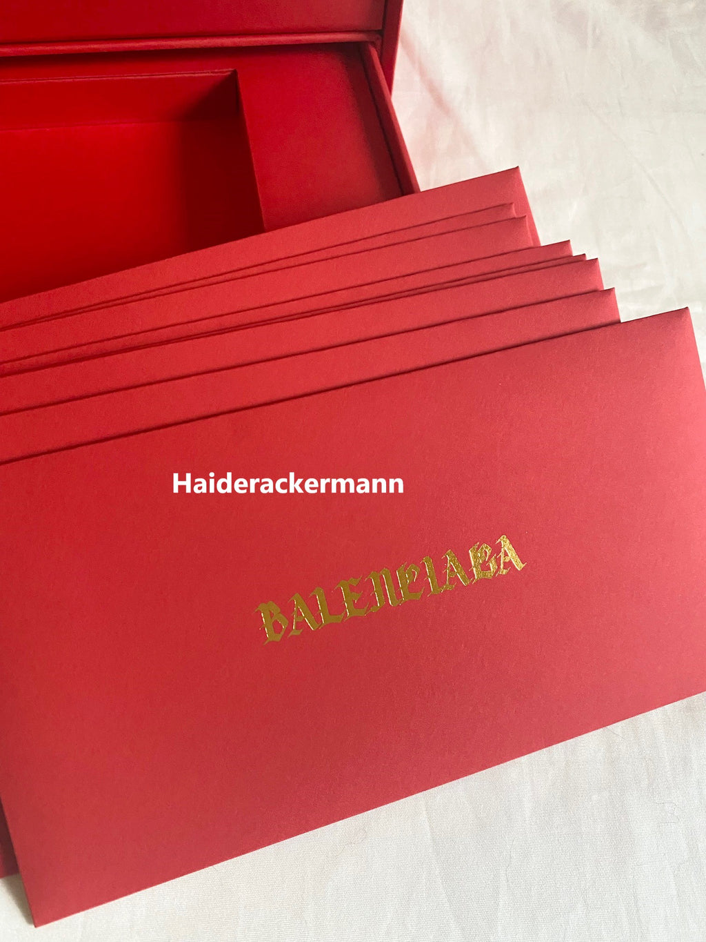 Balenciaga 2024 Chinese New Year red packet & folding fan box set