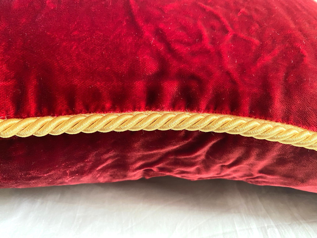 Cartier Christmas event red velvet cushion