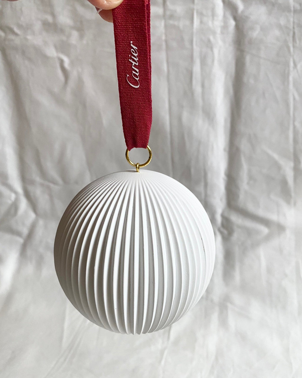 Cartier 2019 Christmas white ball ornament for boutique display