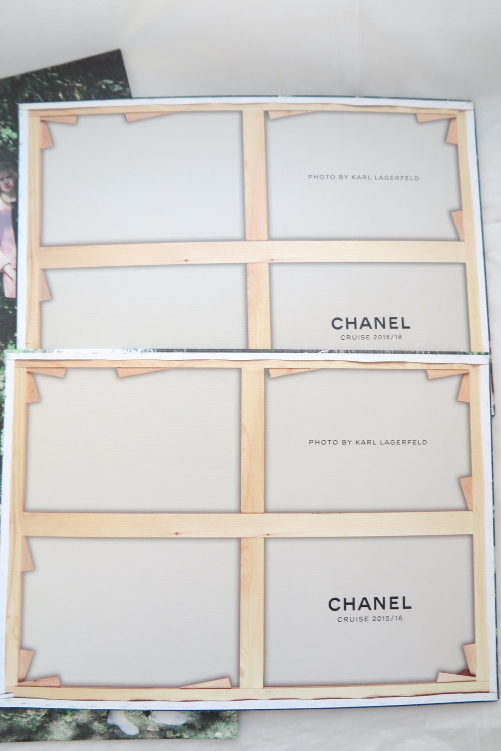 Chanel 2016 cruise Fashion Impressionism campaign photographs cardboard in wooden box