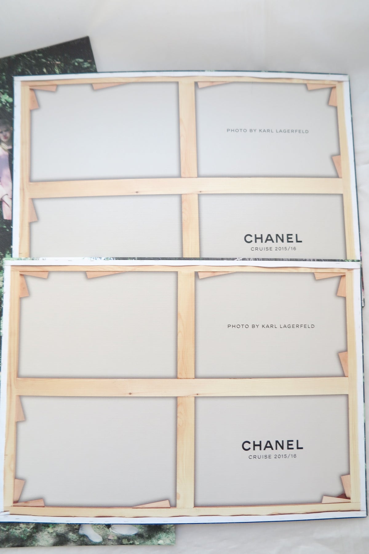 Chanel 2016 cruise Fashion Impressionism campaign photographs cardboard in wooden box