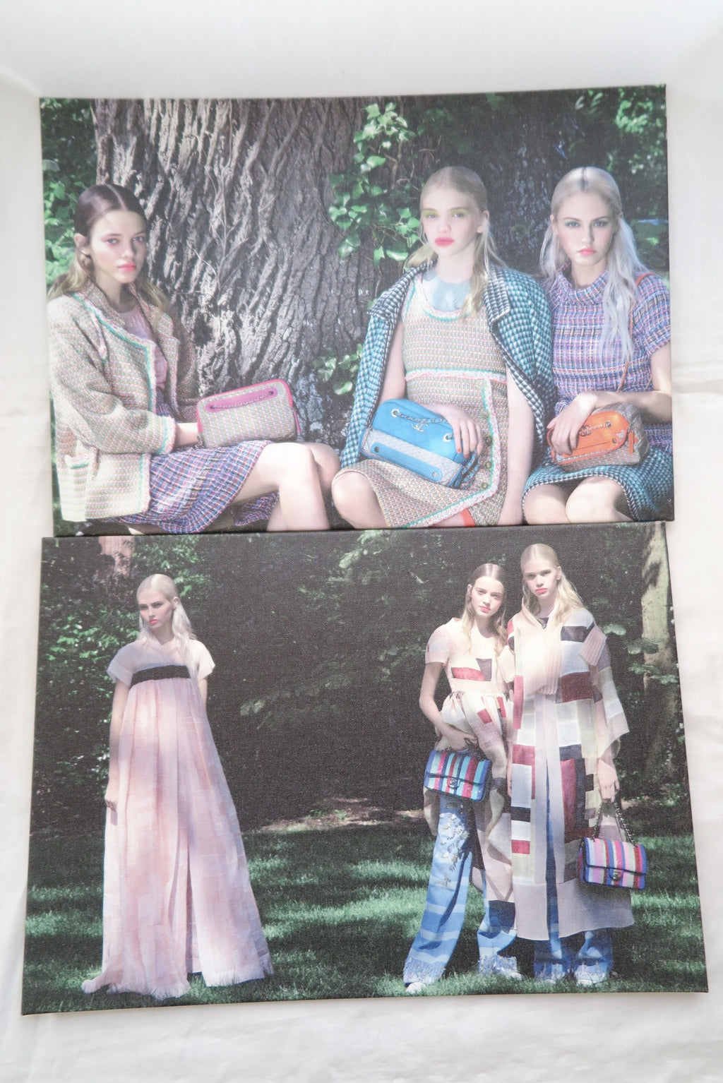 Chanel 2016 cruise Fashion Impressionism campaign photographs cardboard in wooden box