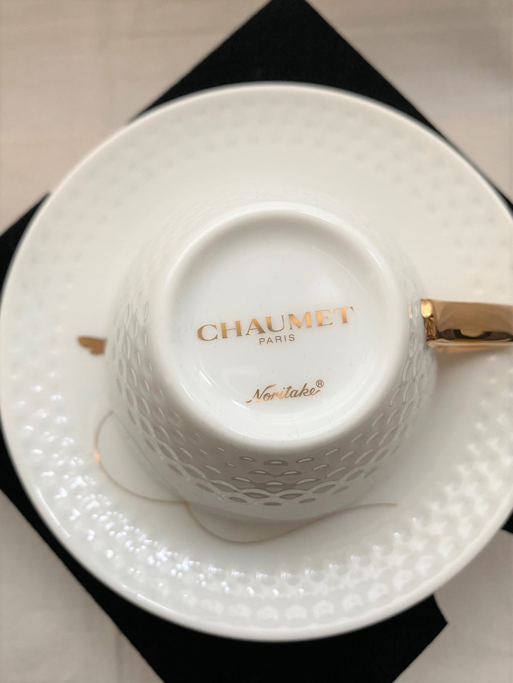 Chaumet x Noritake gold dragonfly motif tea cup box set