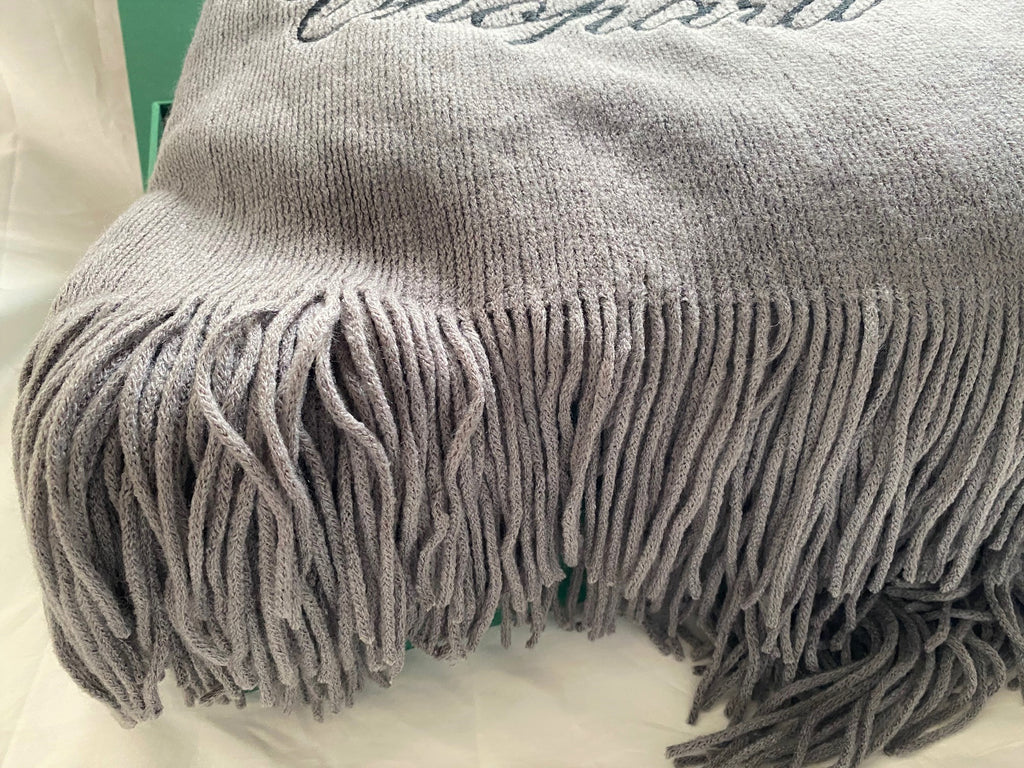 Chopard large wool shawl throw blanket