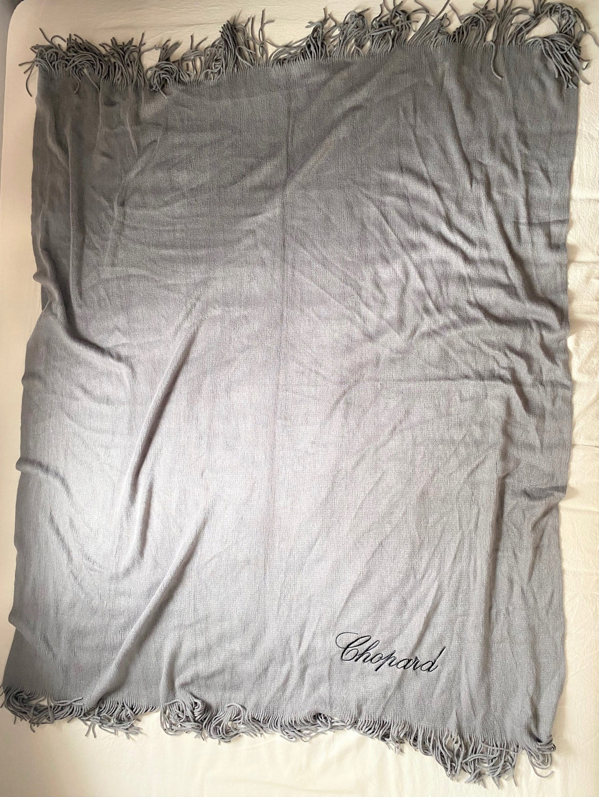Chopard large wool shawl throw blanket