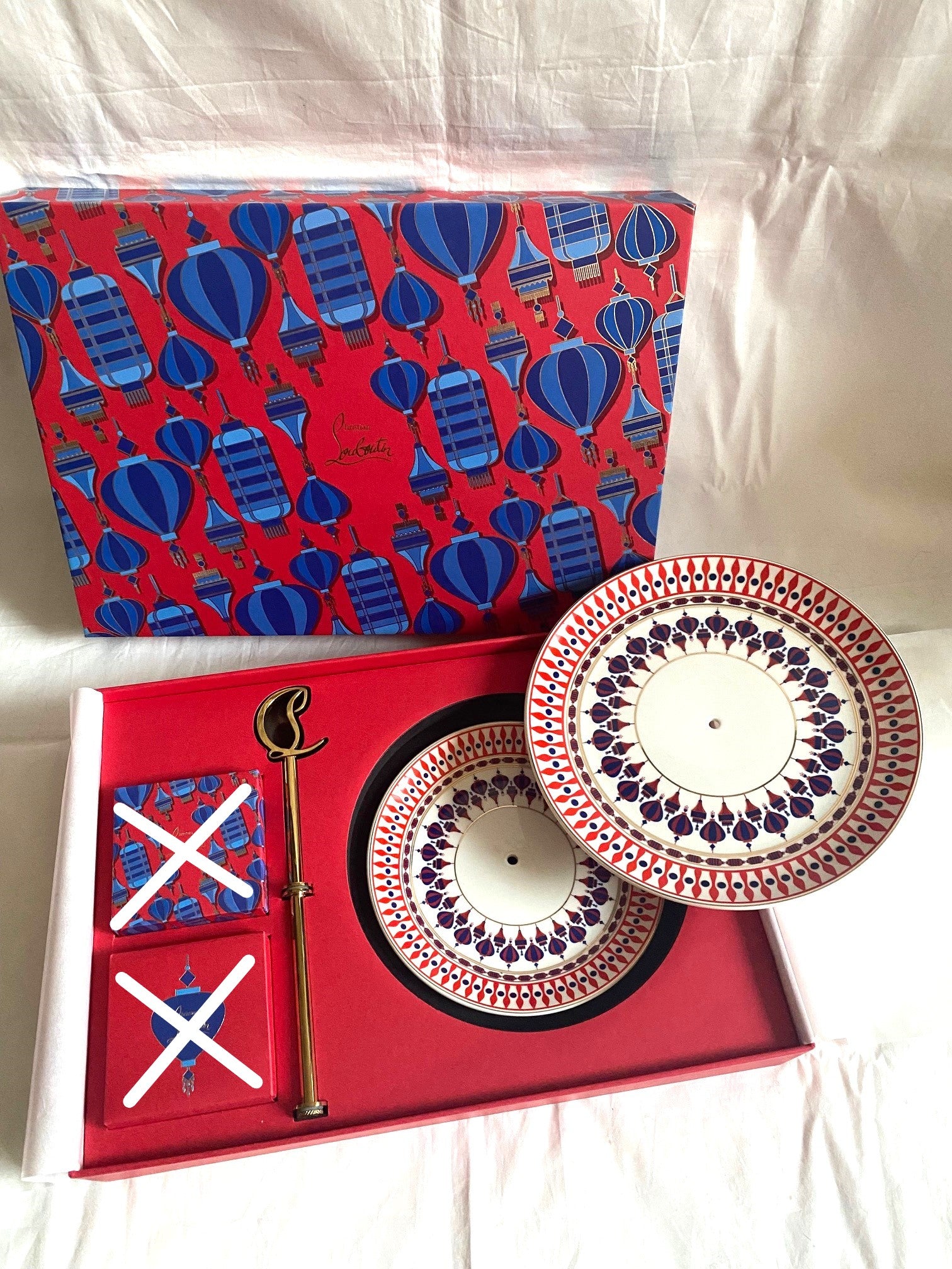 Christian Louboutin 2022 Mid-Autumn festival dessert tray platter box set