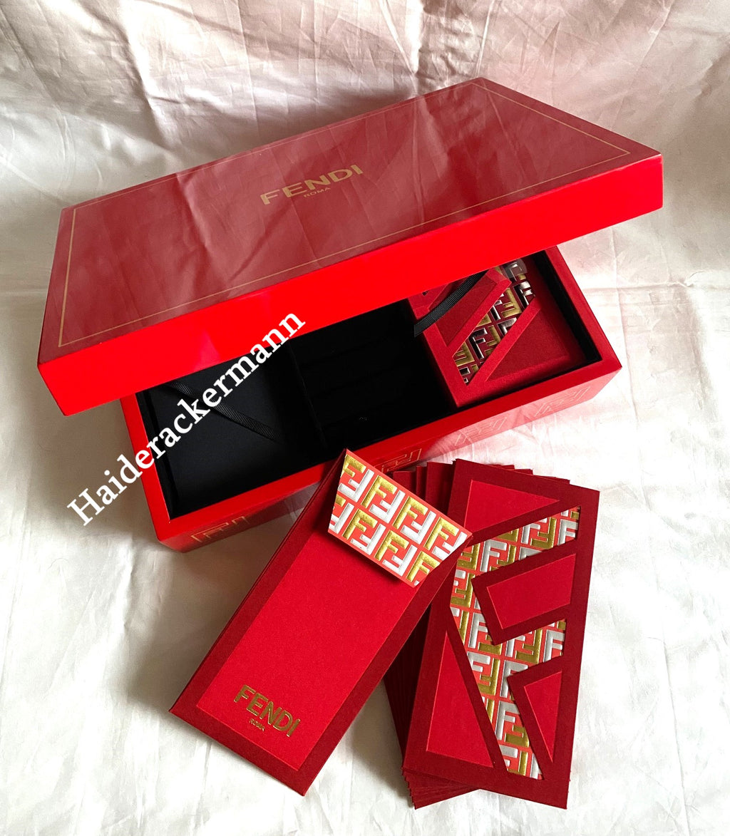 Fendi 2023 Chinese New Year FF logo jewelry box with red packets