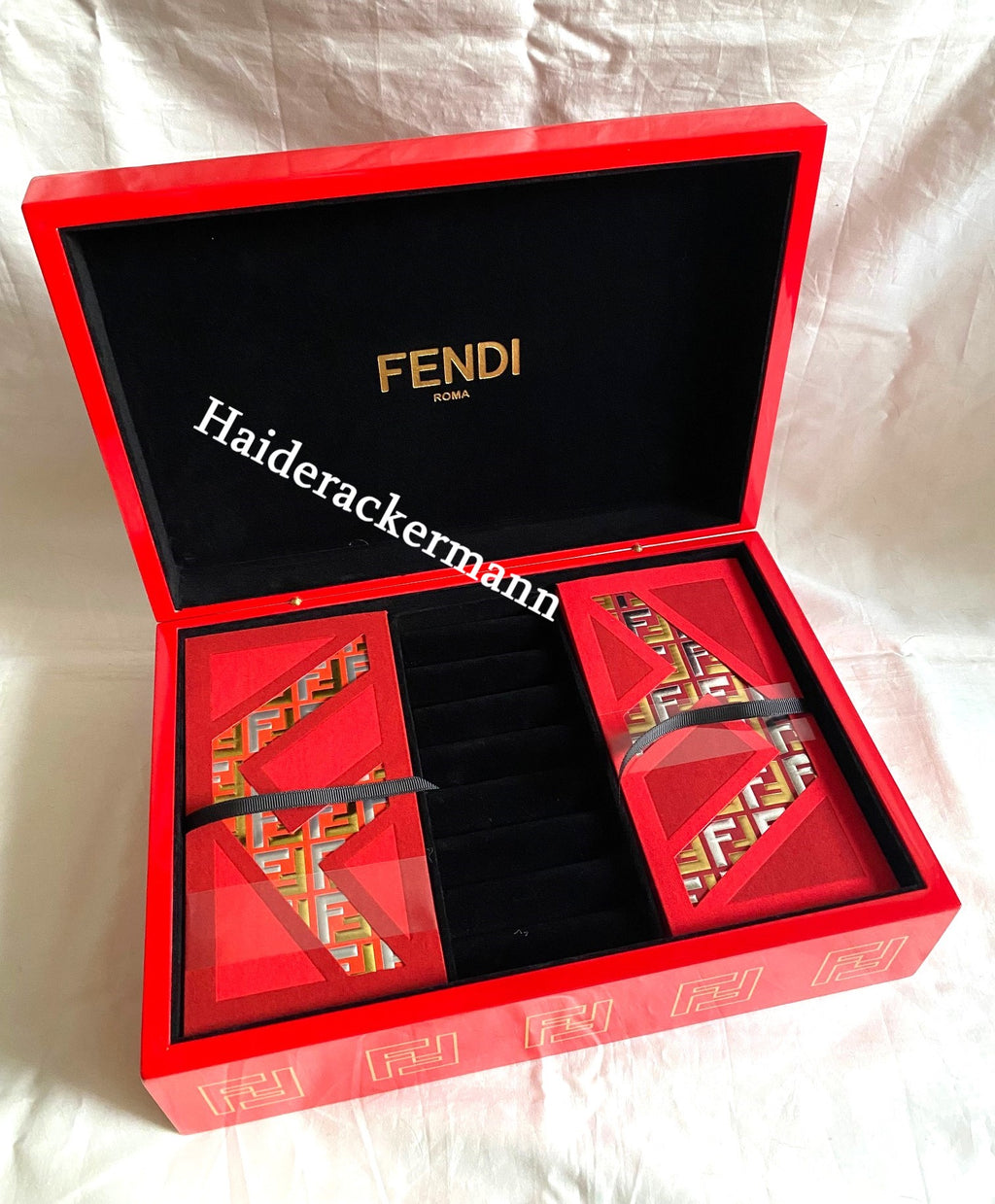Fendi 2023 Chinese New Year FF logo jewelry box with red packets