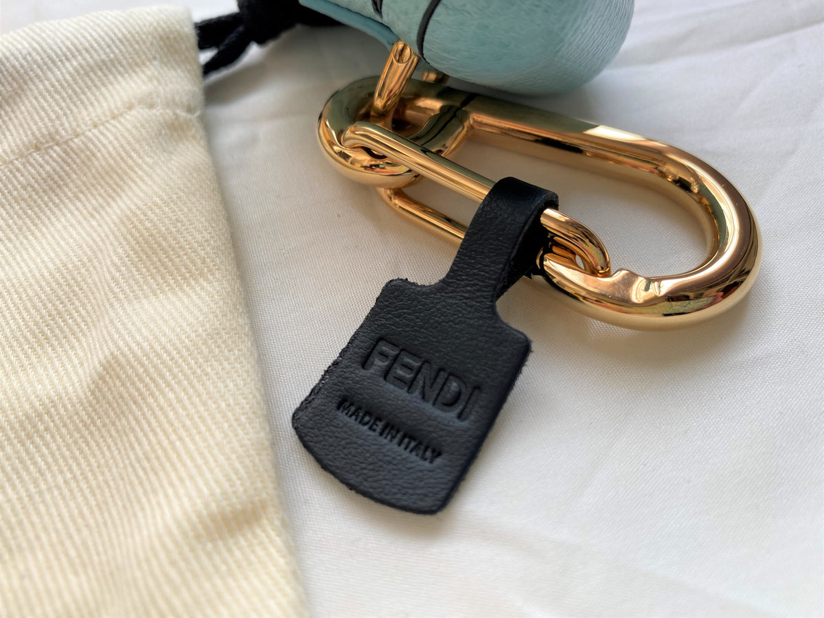Fendi blue snakeskin AirPods case