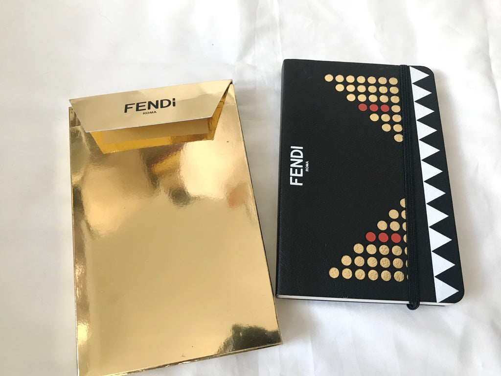 Fendi monster leather notebook & stickers