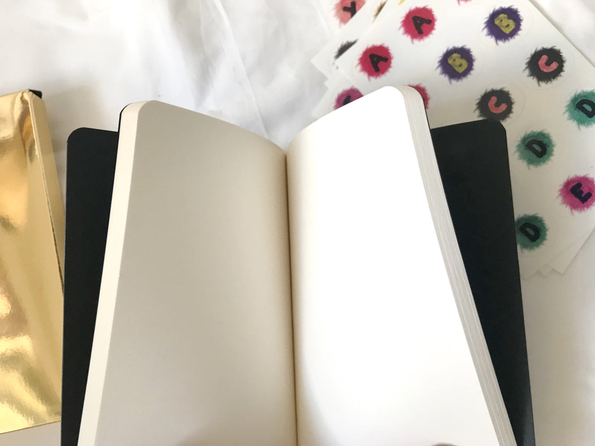Fendi monster leather notebook & stickers