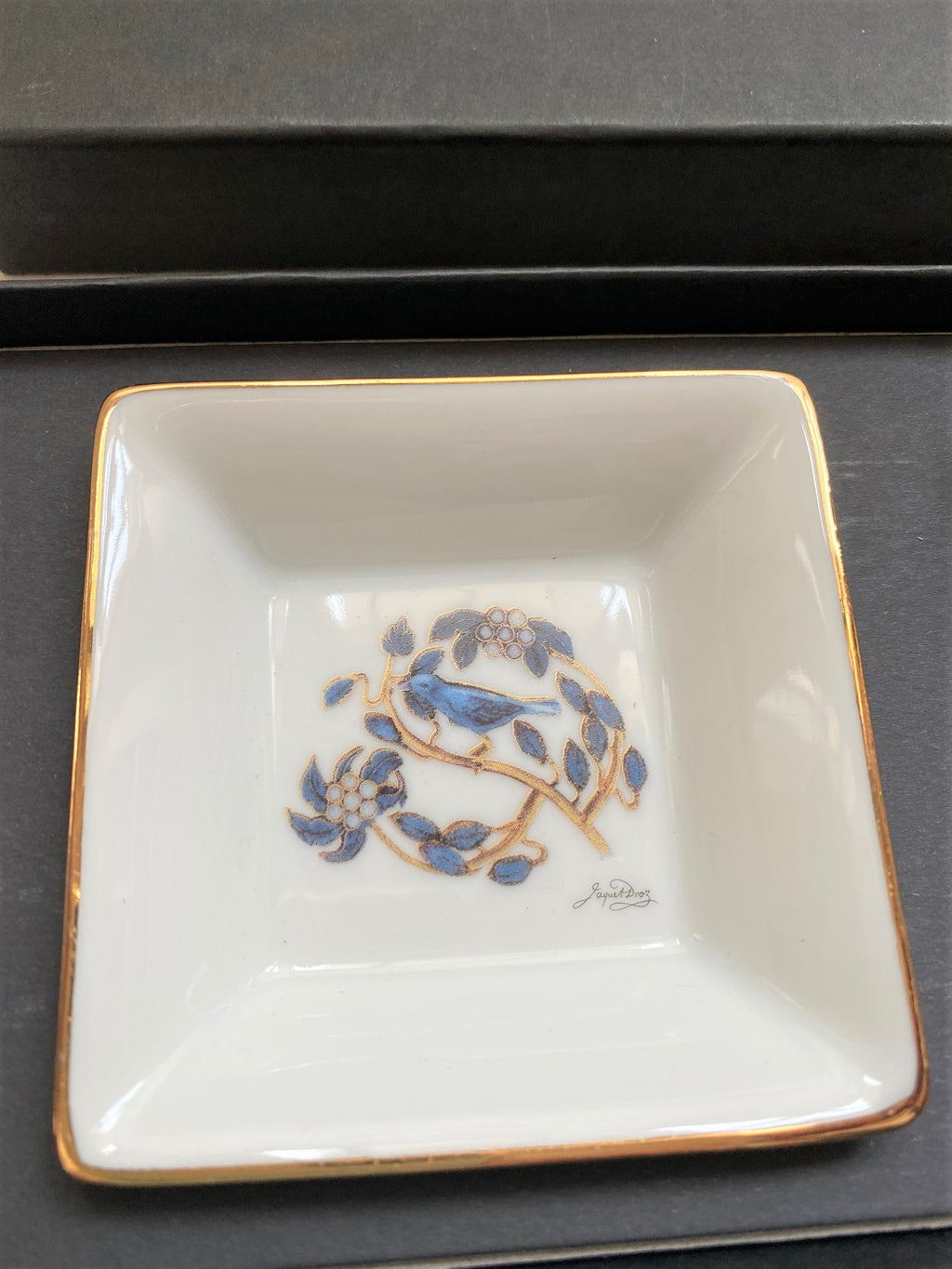 Jaquet Droz 275th anniversary limoges porcelain trinket tray box set