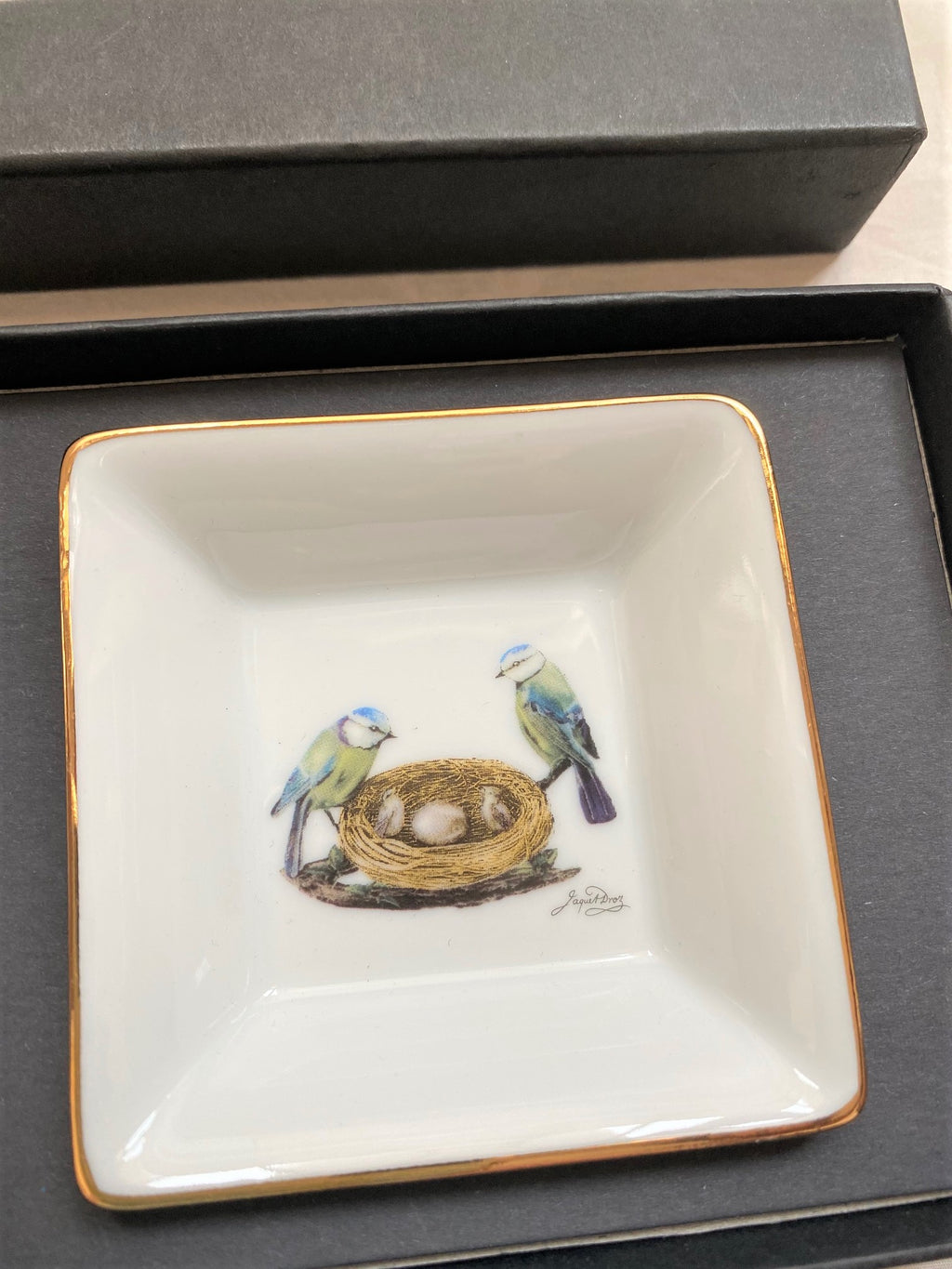 Jaquet Droz 275th anniversary limoges porcelain trinket tray box set