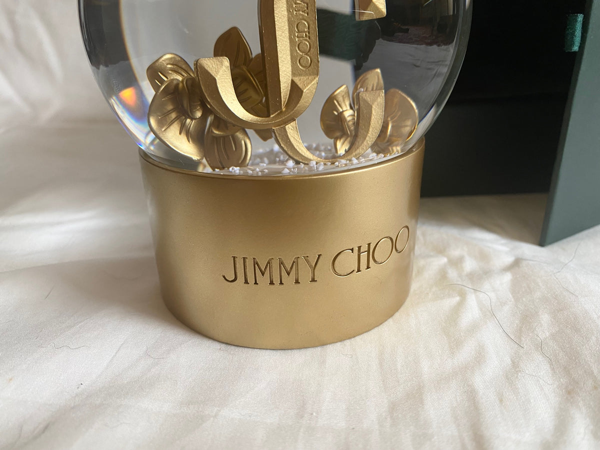 Jimmy Choo 2024 Christmas floral & JC logo snow globe
