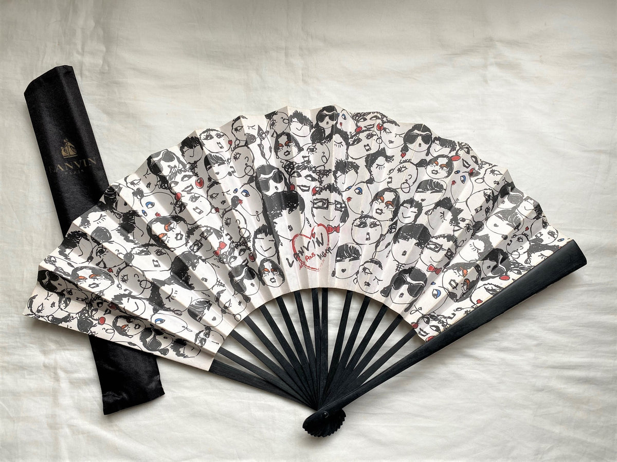 Lanvin 120th anniversary Alber Elbaz cartoon drawing folding fan