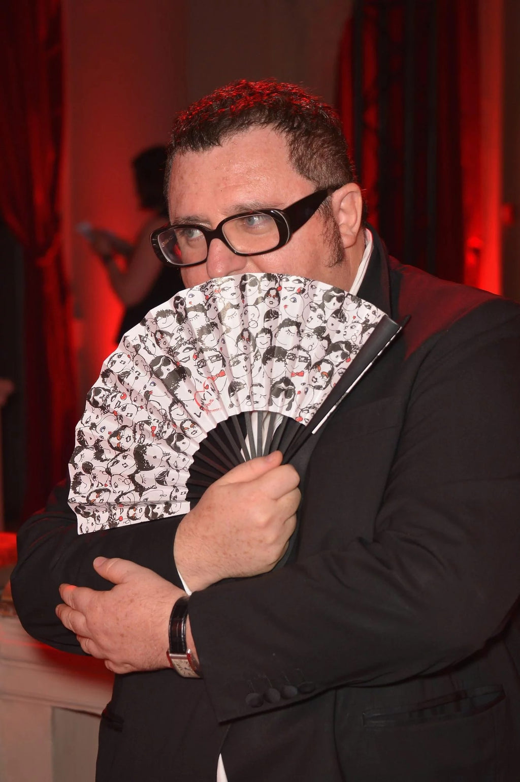 Lanvin 120th anniversary Alber Elbaz cartoon drawing folding fan