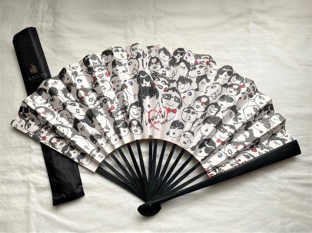 Lanvin 120th anniversary Alber Elbaz cartoon drawing folding fan