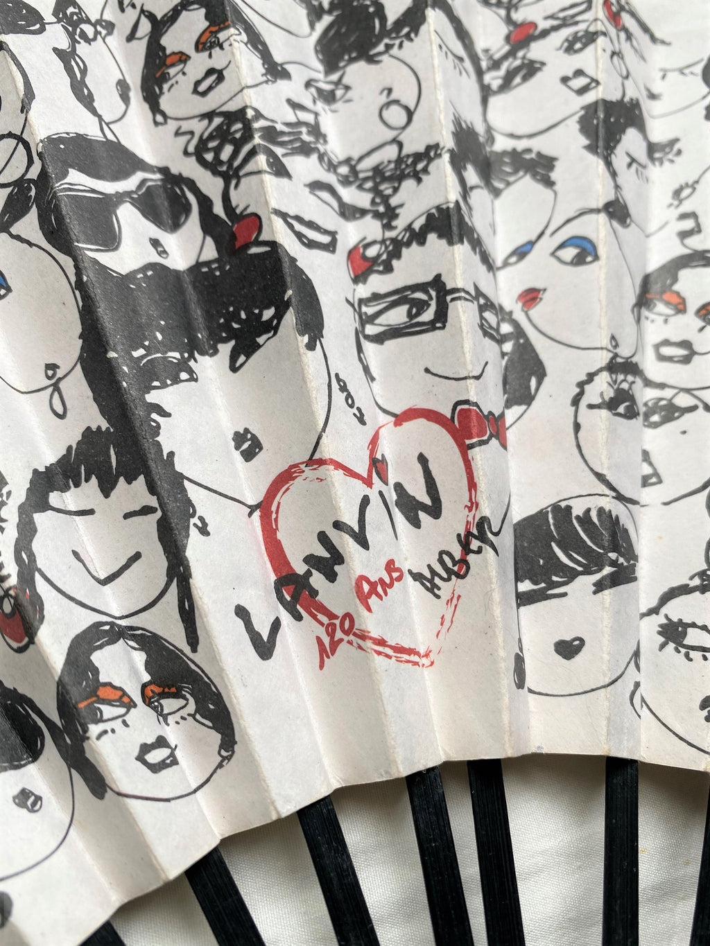 Lanvin 120th anniversary Alber Elbaz cartoon drawing folding fan