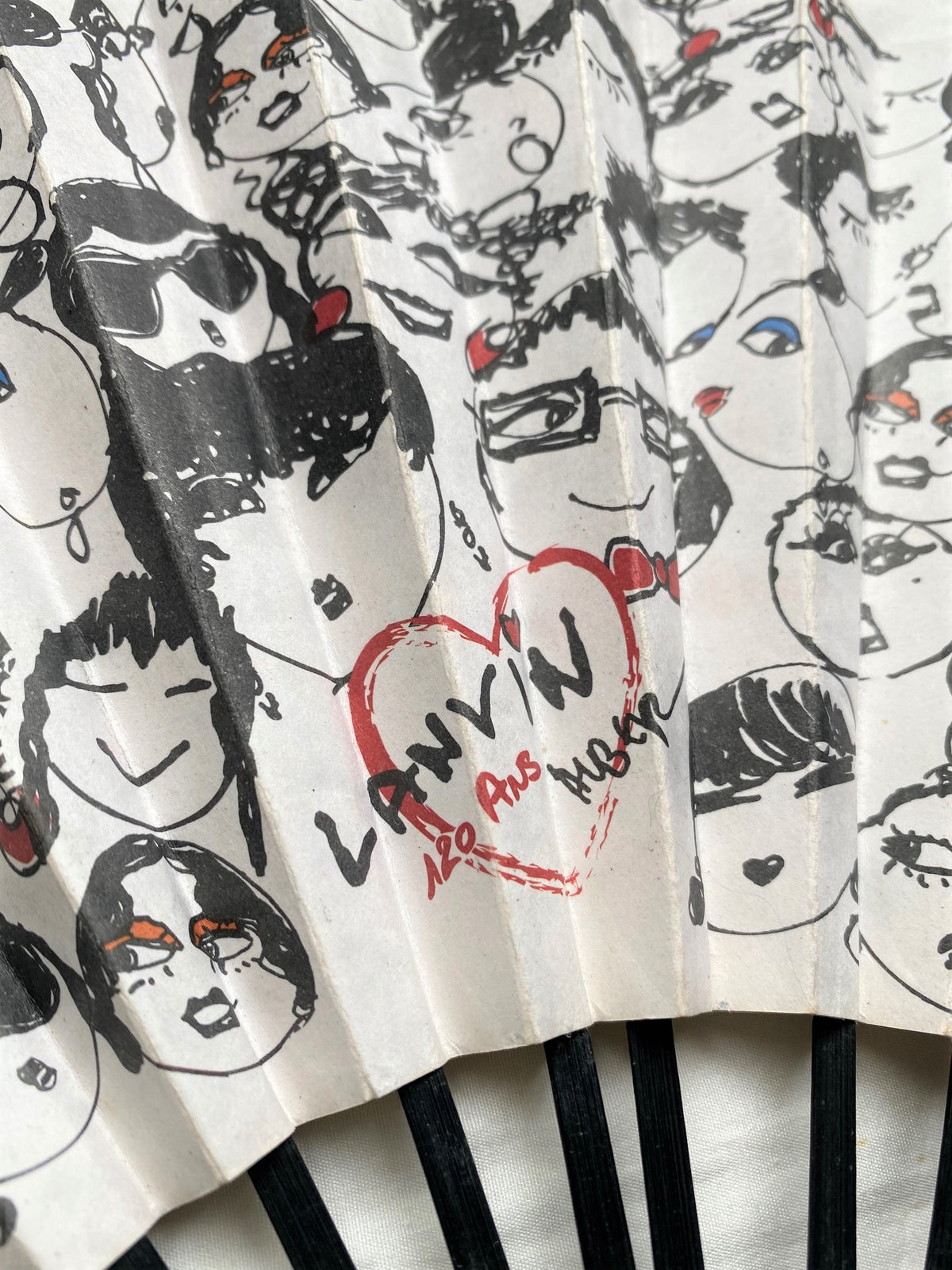 Lanvin 120th anniversary Alber Elbaz cartoon drawing folding fan