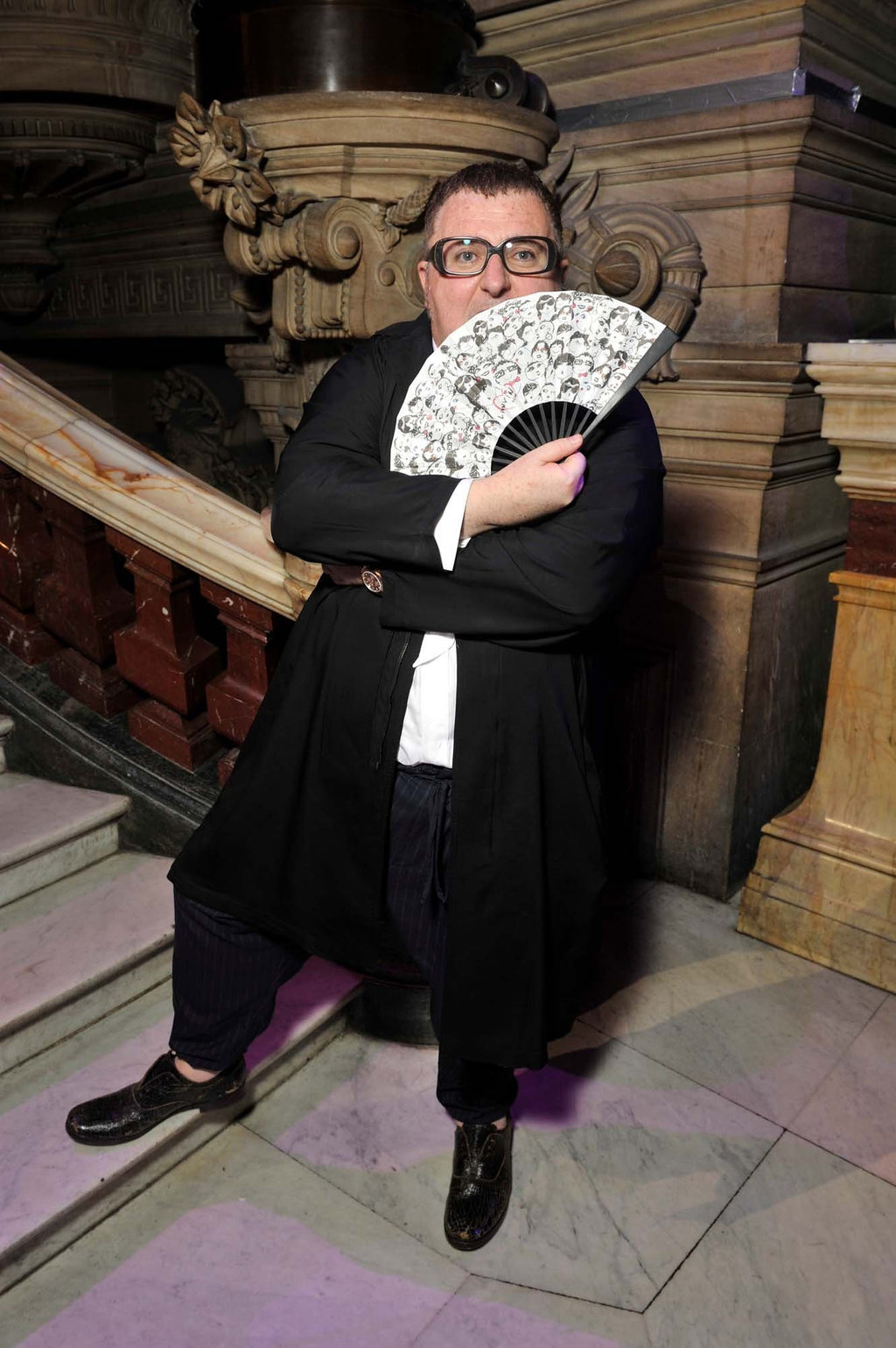 Lanvin 120th anniversary Alber Elbaz cartoon drawing folding fan