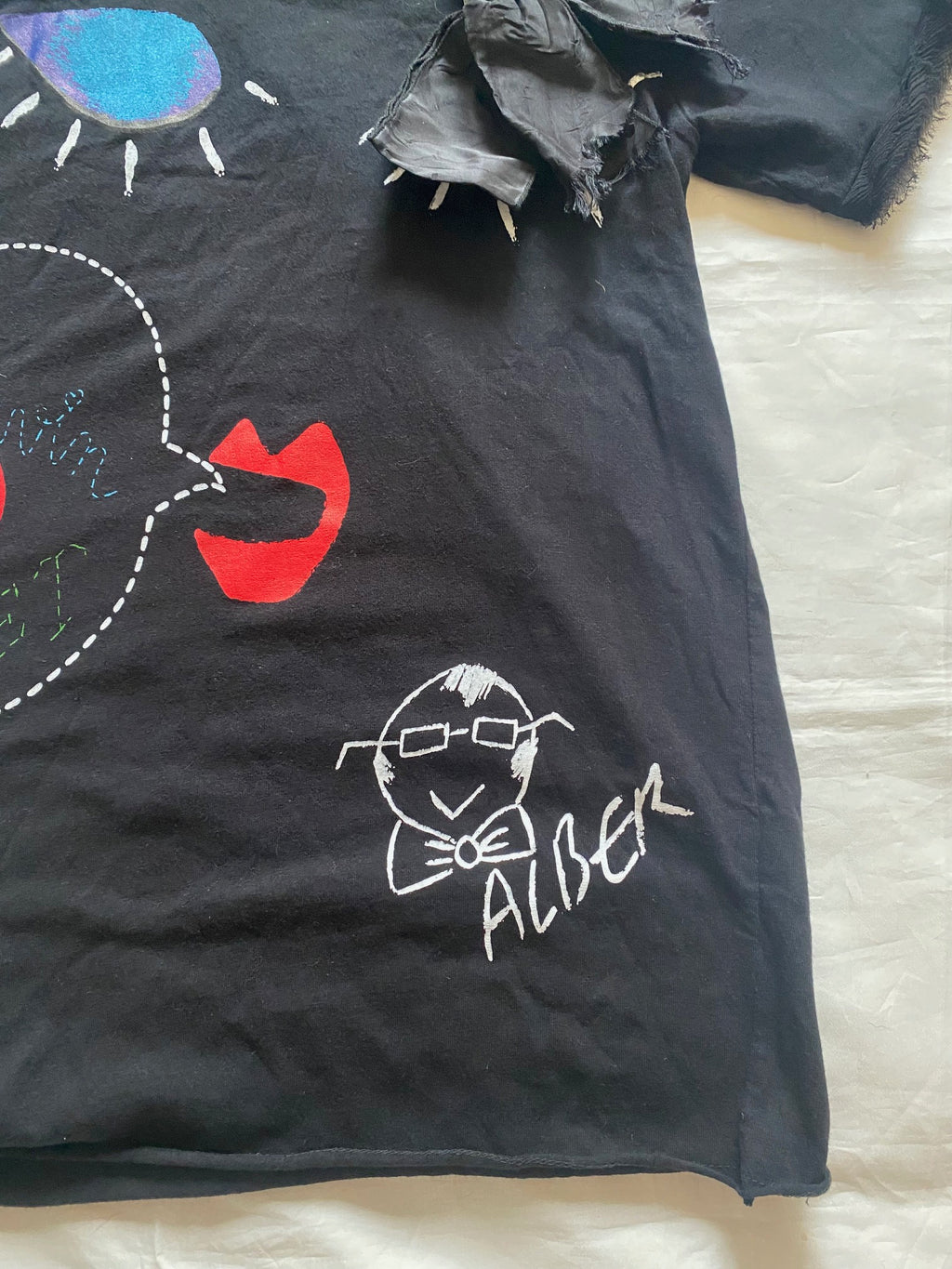 Piaget X Lanvin by Alber Elbaz 2008 vintage charity cartoon tee with bow