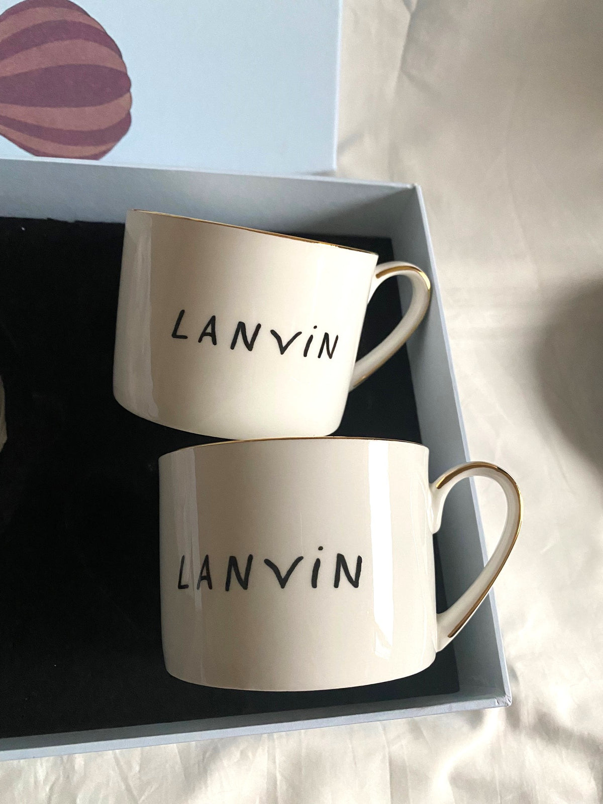 Lanvin 2022 balloon elephant motifs ceramic tea cups plates box set