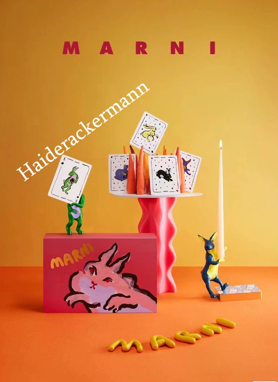 Marni 2023 Chinese New Year rabbit playing card & red packet