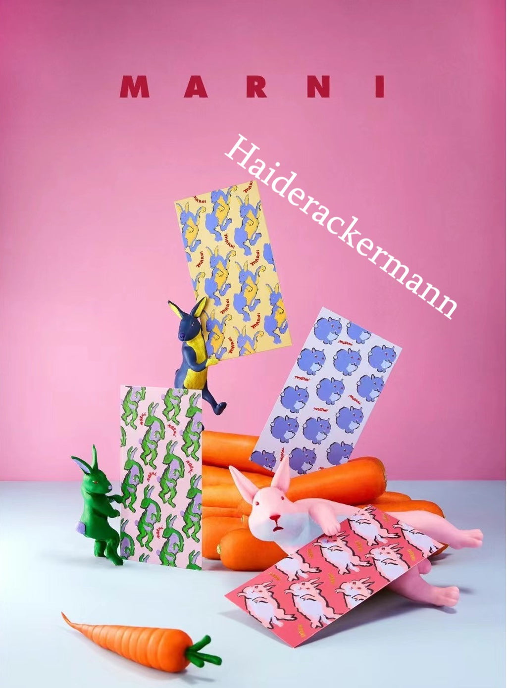 Marni 2023 Chinese New Year rabbit playing card & red packet