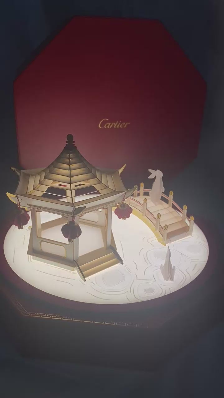 Cartier 2025 Mid-Autumn festival carousel garden lantern with light