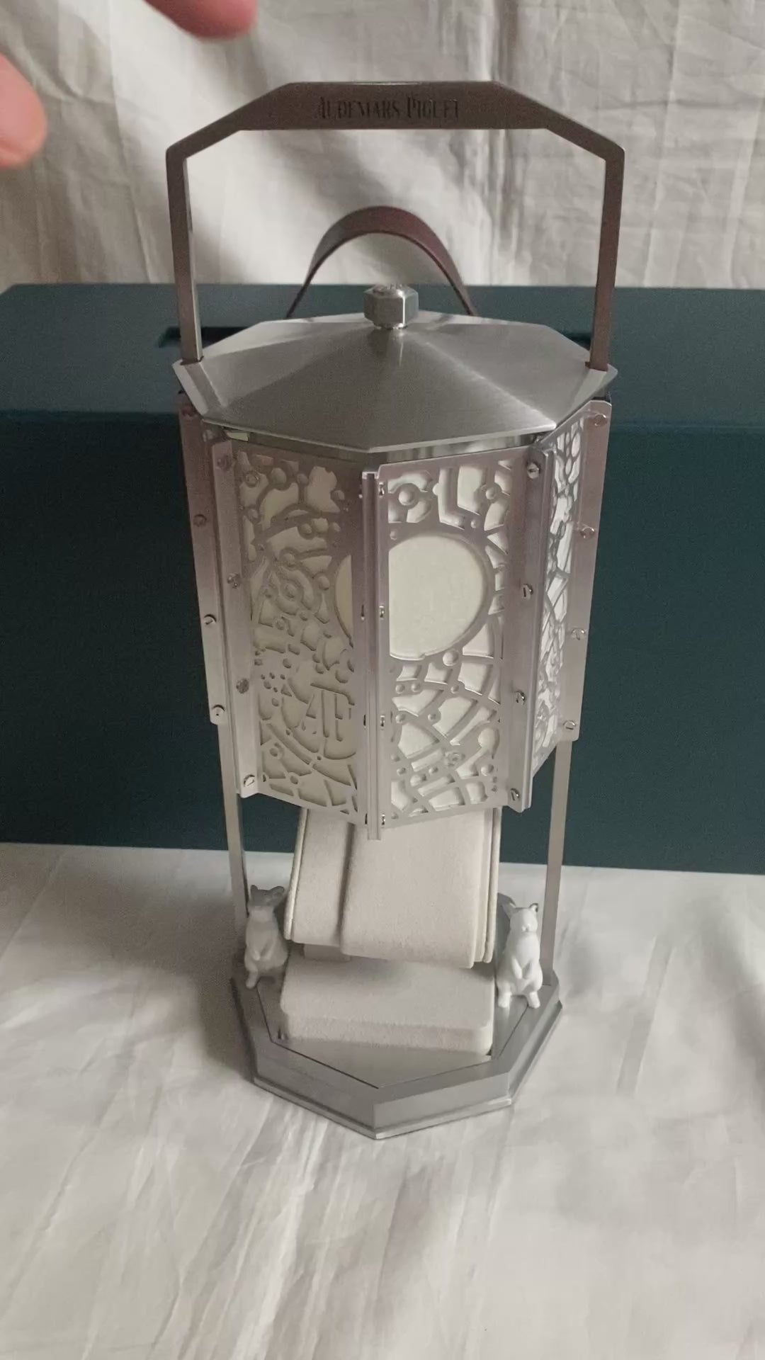 Audemars Piguet 2026 Mid-Autumn Festival stainless steel laser cut watch display lantern