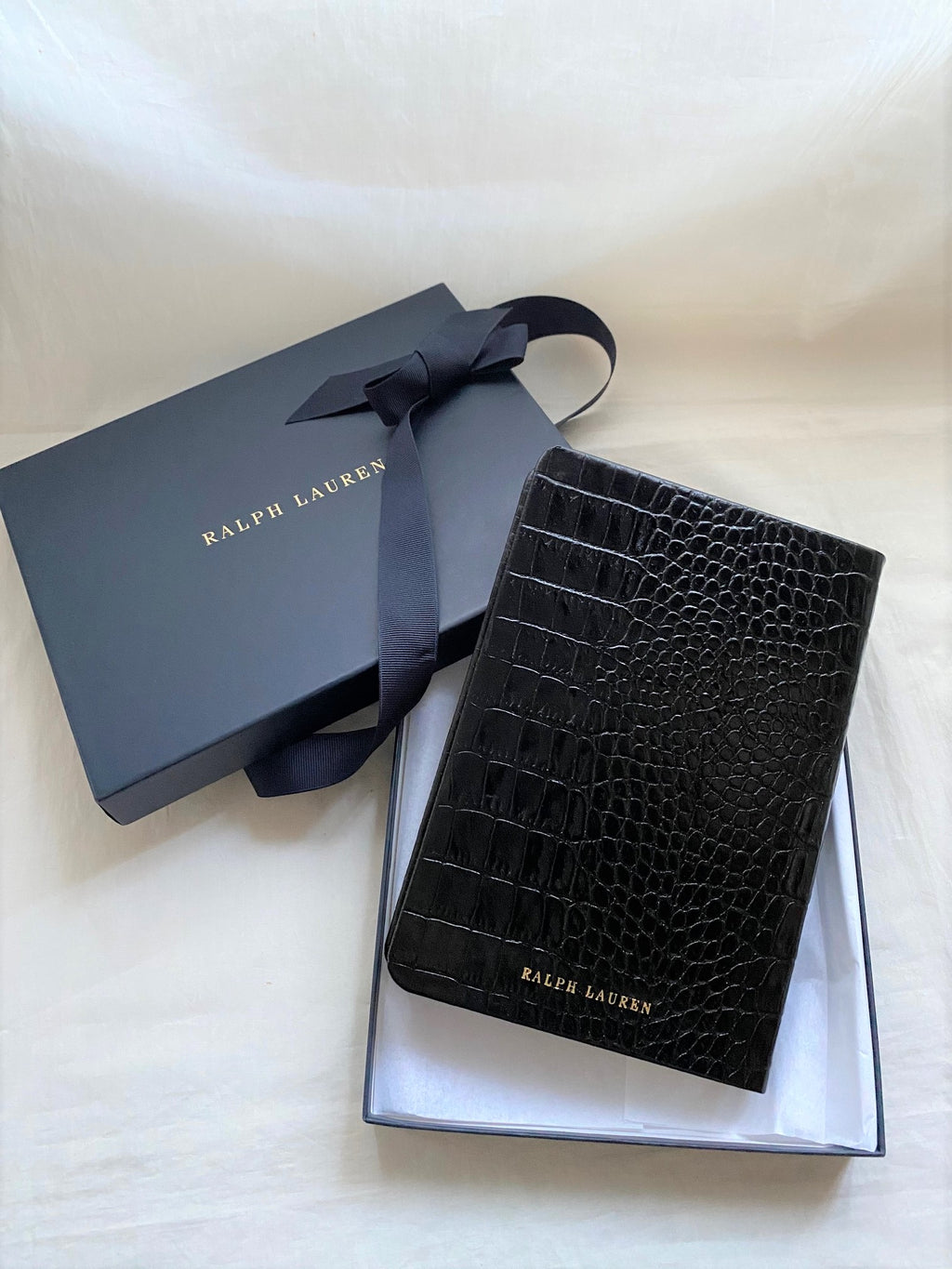 Ralph Lauren embossed croco cover notebook diary