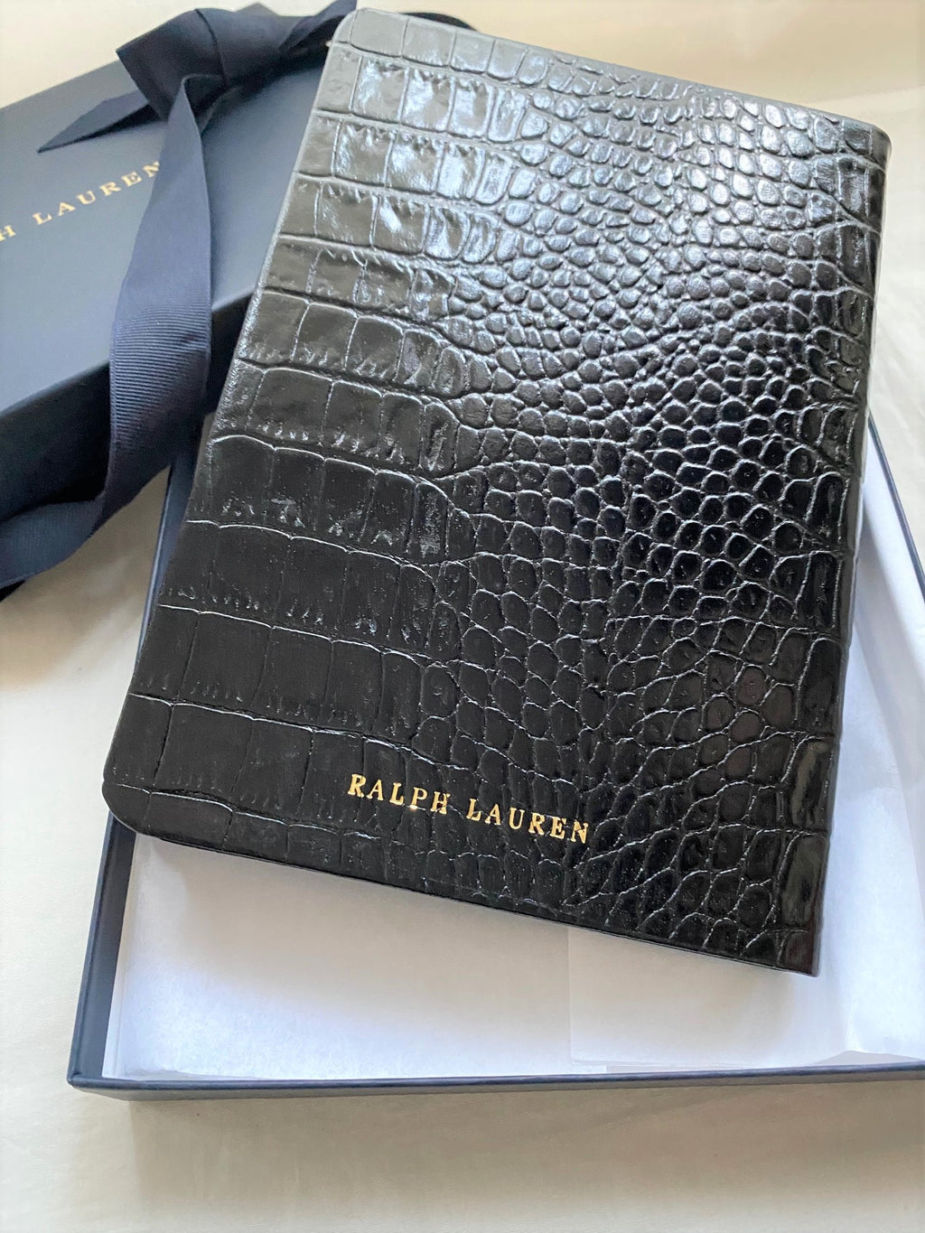 Ralph Lauren embossed croco cover notebook diary