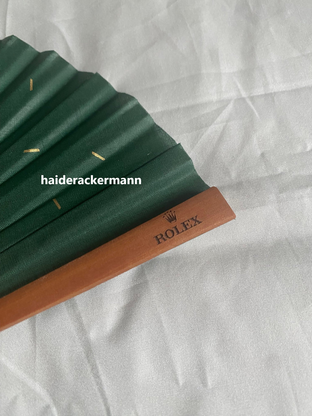 Rolex 2025 wooden folding fan