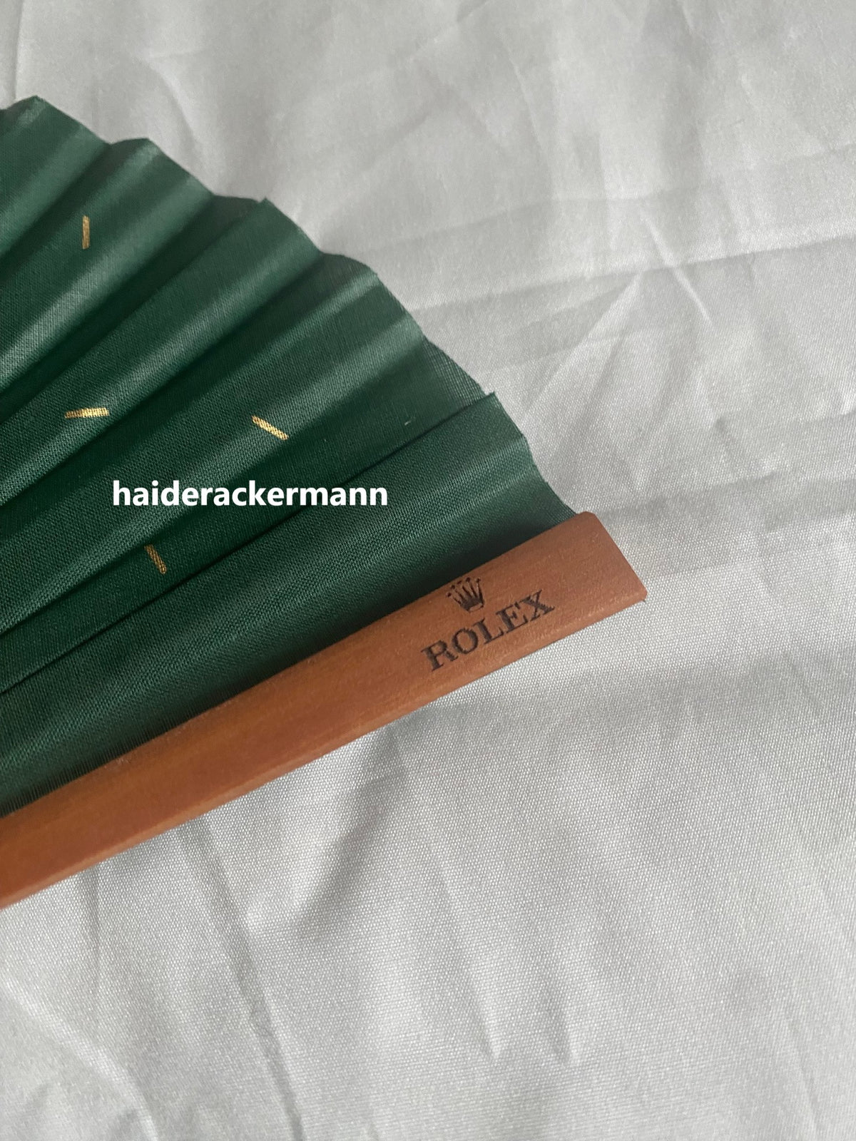 Rolex 2025 wooden folding fan