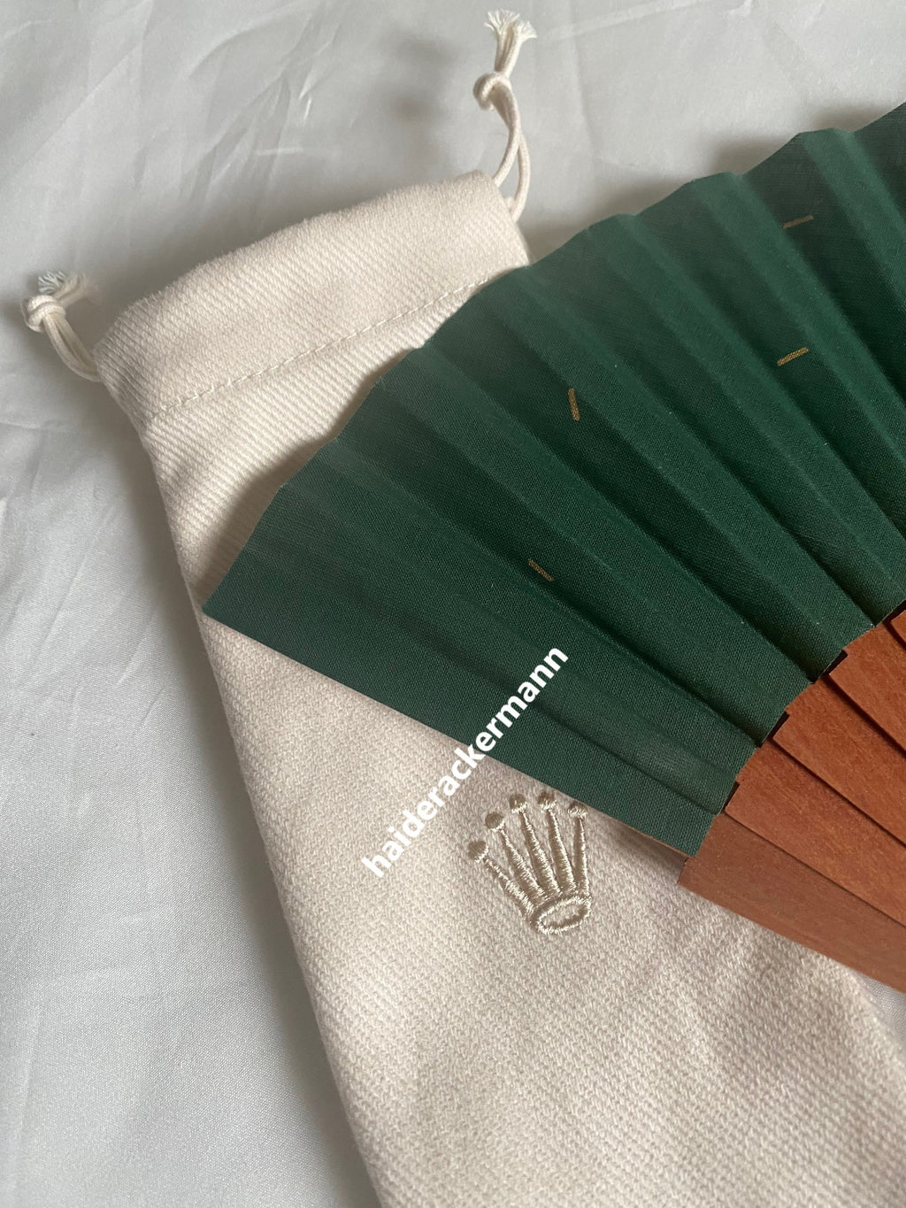 Rolex 2025 wooden folding fan