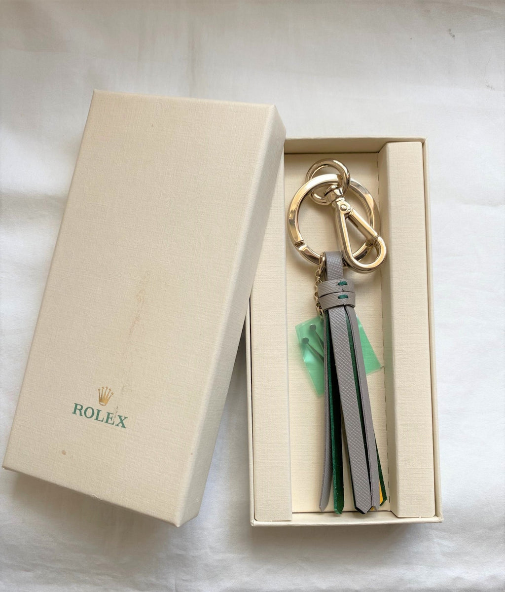 Rolex leather tassel keyring