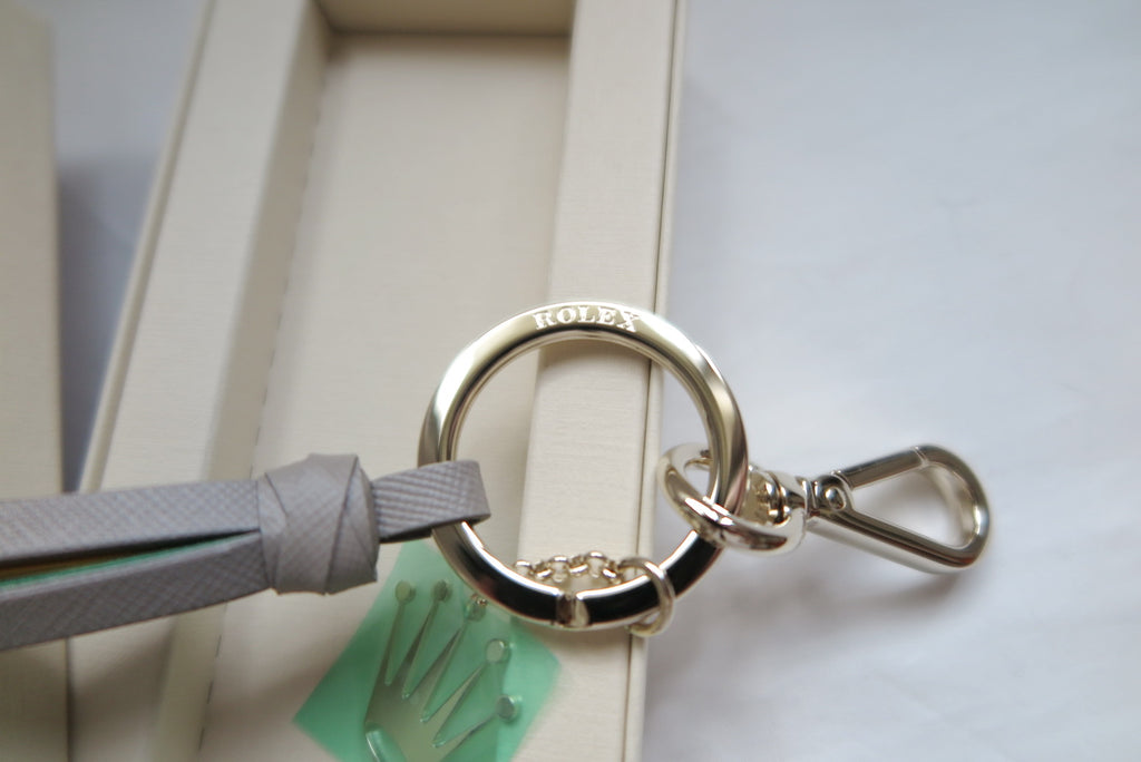 Rolex leather tassel keyring