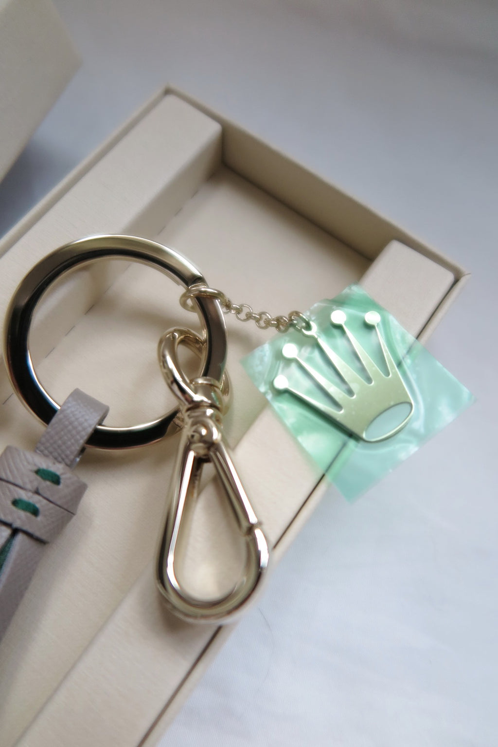 Rolex leather tassel keyring