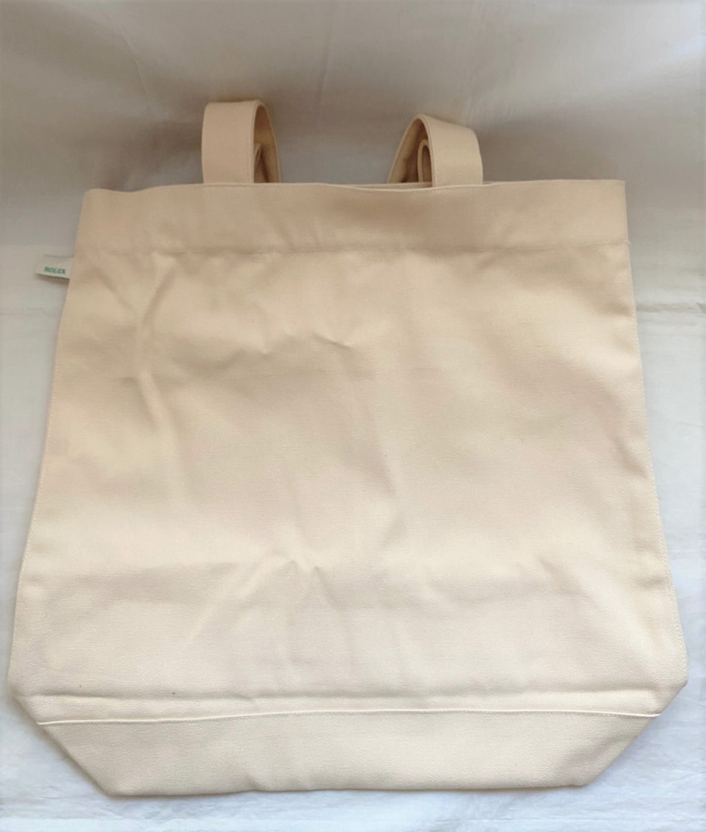 Rolex beige canvas tote bag with big logo