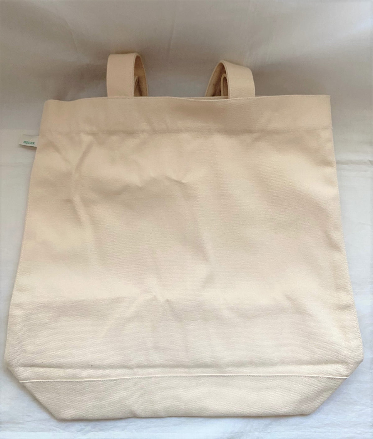 Rolex beige canvas tote bag with big logo