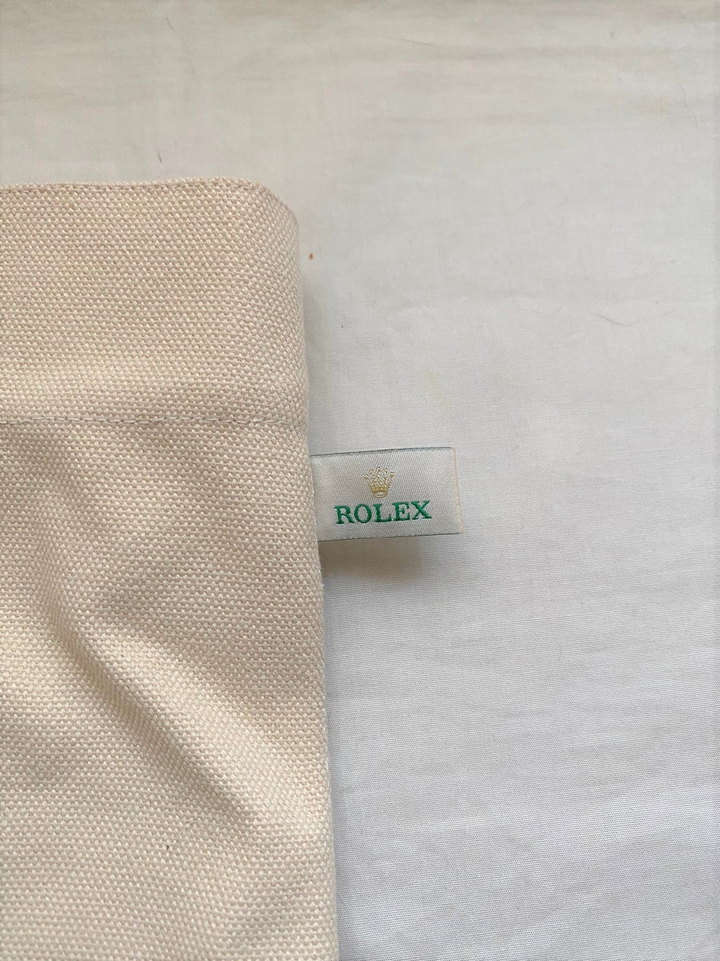 Rolex beige canvas tote bag with big logo