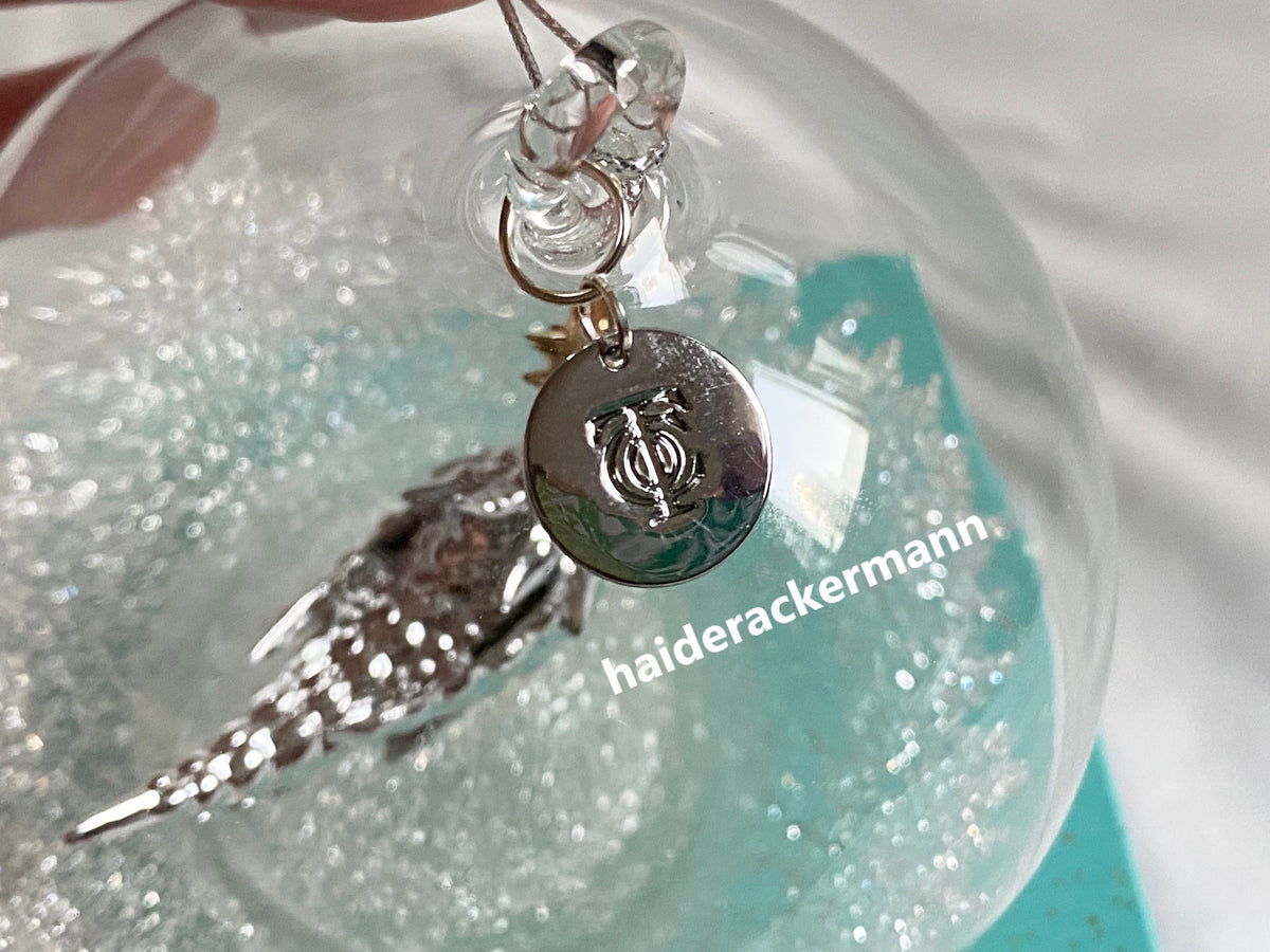 Tiffany & Co 2024 Christmas bird on a rock crystal glass ornament