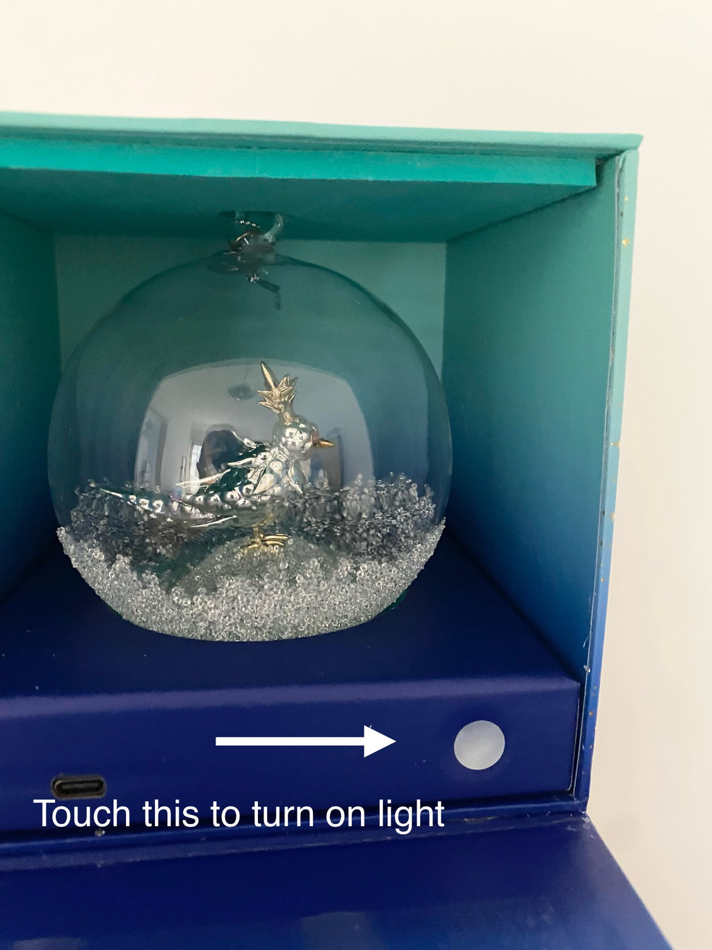 Tiffany & Co 2024 Christmas bird on a rock crystal glass ornament