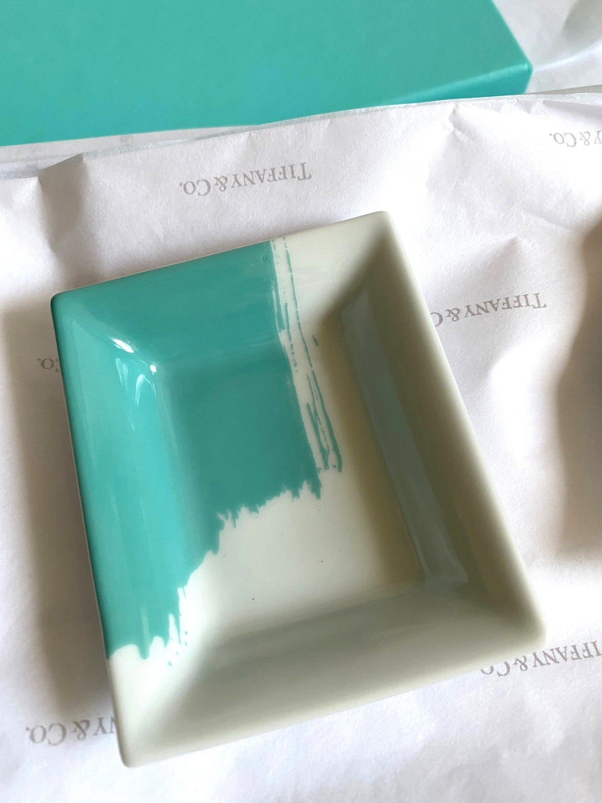 Tiffany & Co porcelain mini trinket tray box set