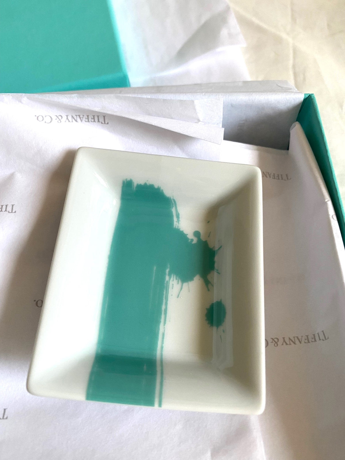 Tiffany & Co porcelain mini trinket tray box set