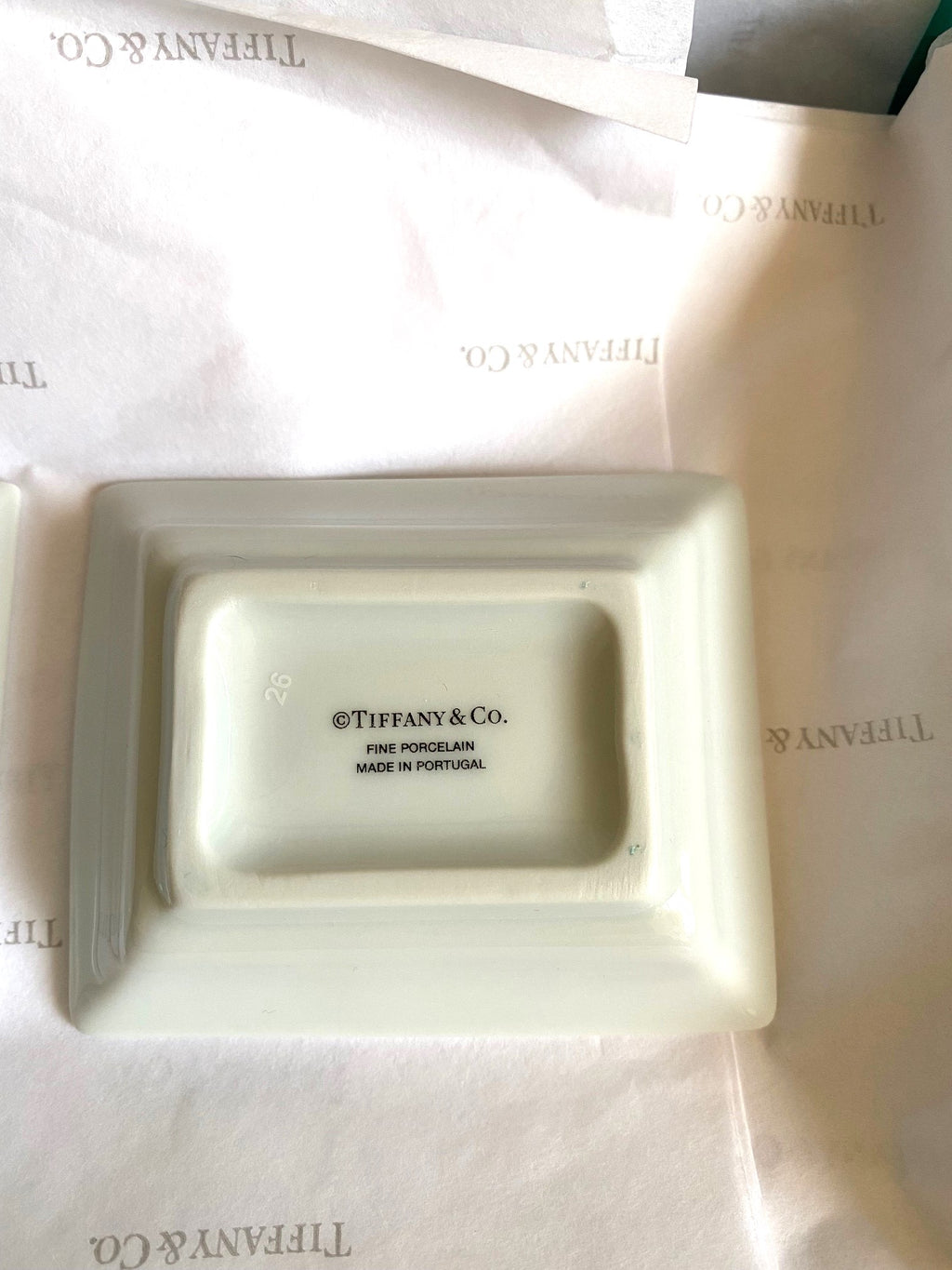 Tiffany & Co porcelain mini trinket tray box set