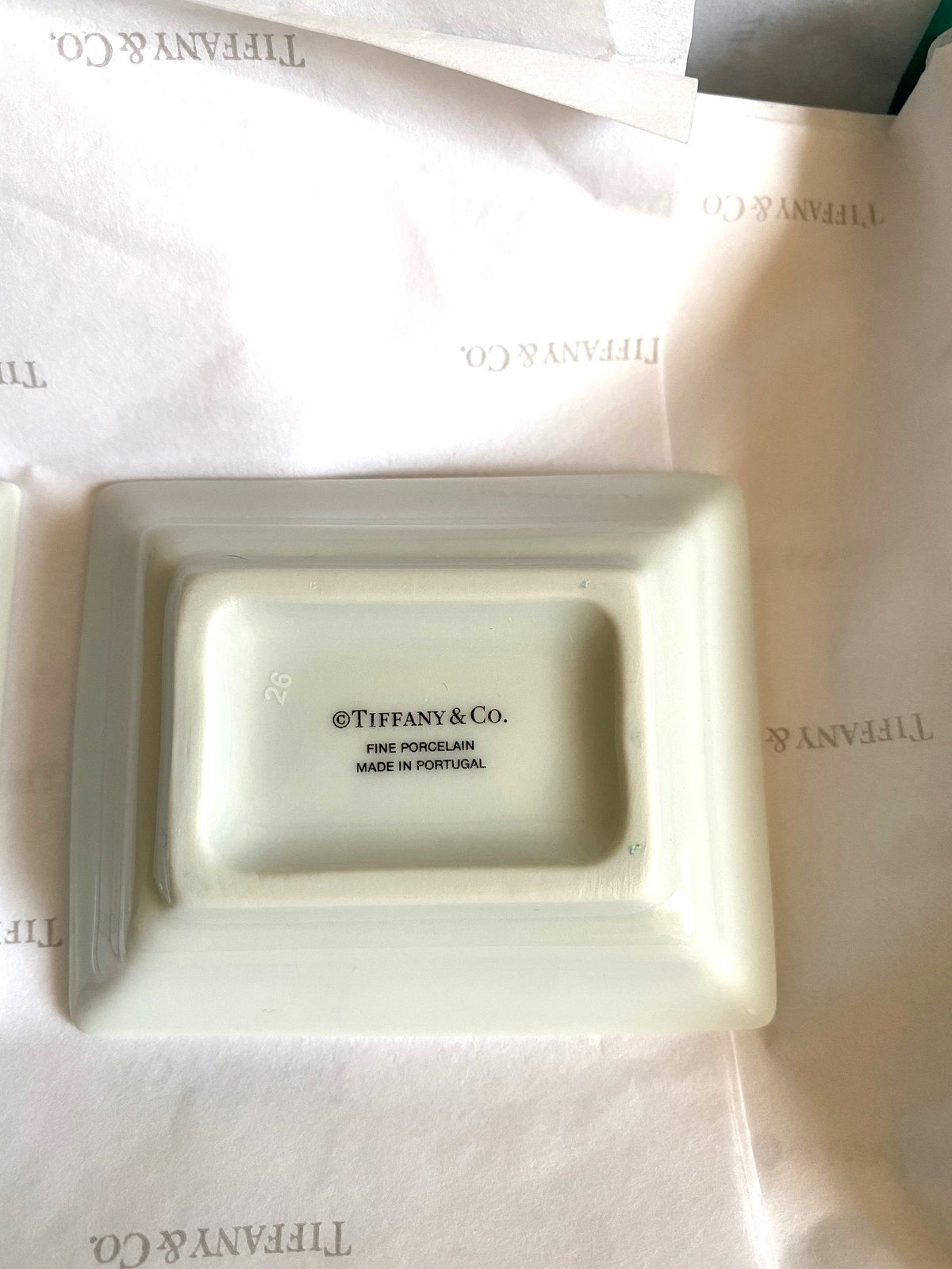 Tiffany & Co porcelain mini trinket tray box set