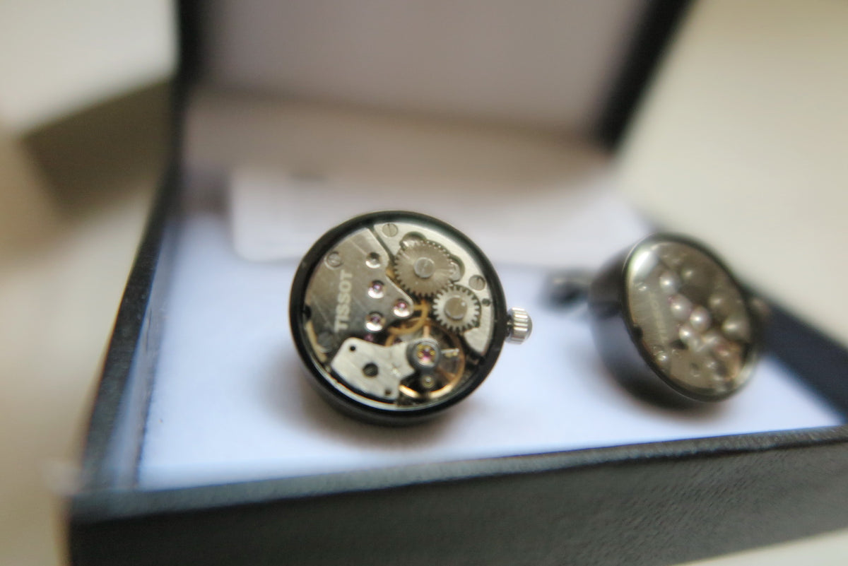 TISSOT Ballade watch movement cufflinks